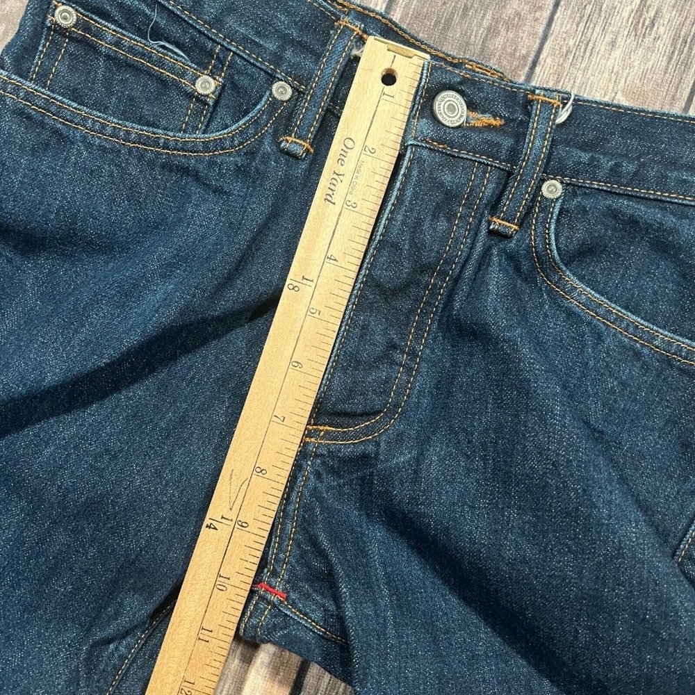 Gustin California Straight Selvedge Jeans Sz 31x33 Blue Denim Button Fly Mens - Picture 8 of 10